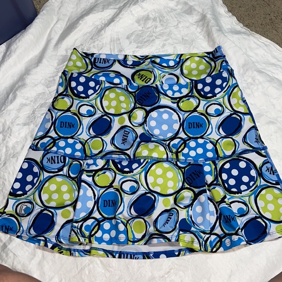 Pickleball Bella Aline Skort - 4 blue dink print , polyester spandex - Picture 5 of 8